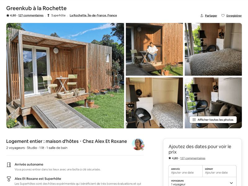 Greenkub à la Rochette sur Airbnb