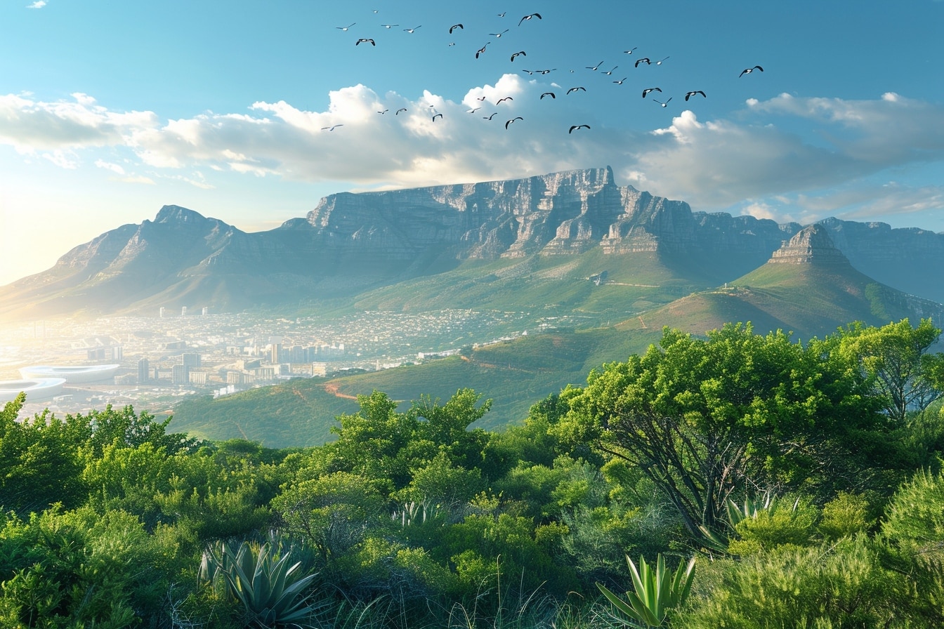Vue sur la Table Mountain et le Cap