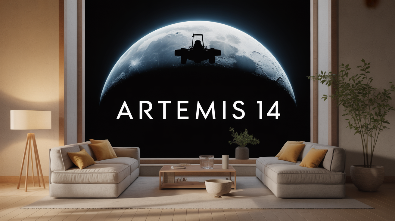 Artemis 14 lune vaisseau spatial minimaliste