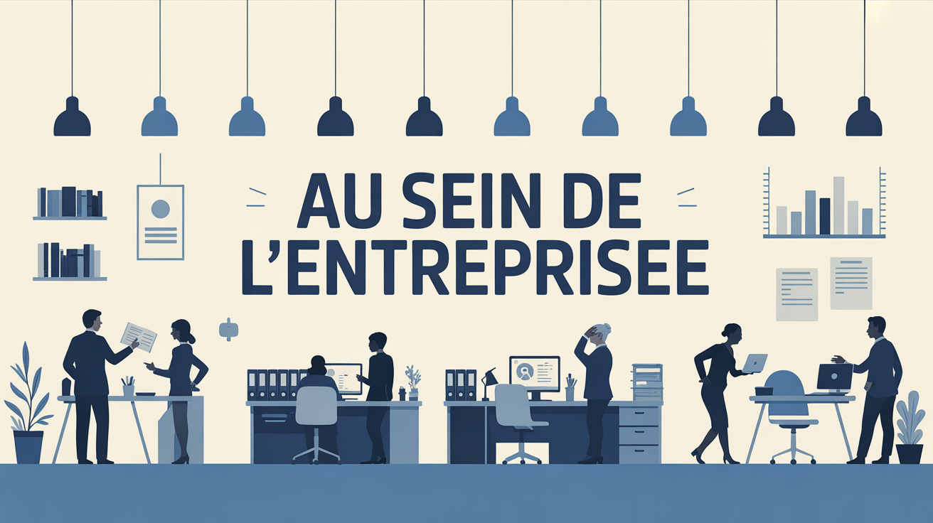 Scène bureau moderne au sein de l'entreprise, communication interne