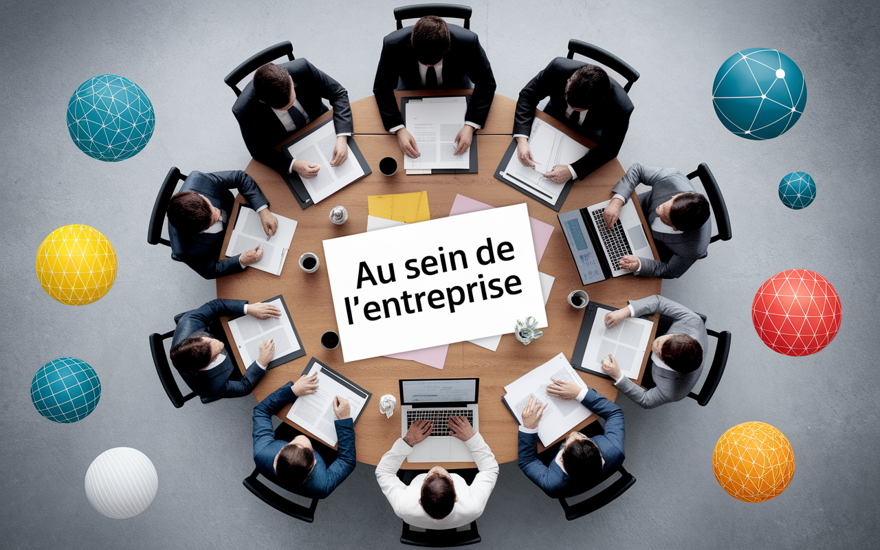 Réunion table ronde au sein de l'entreprise, usage définition