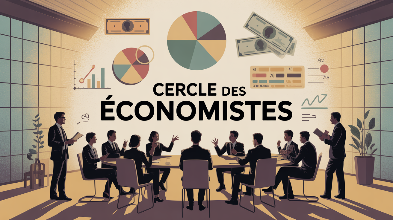 illustration cercle des economistes debat table ronde