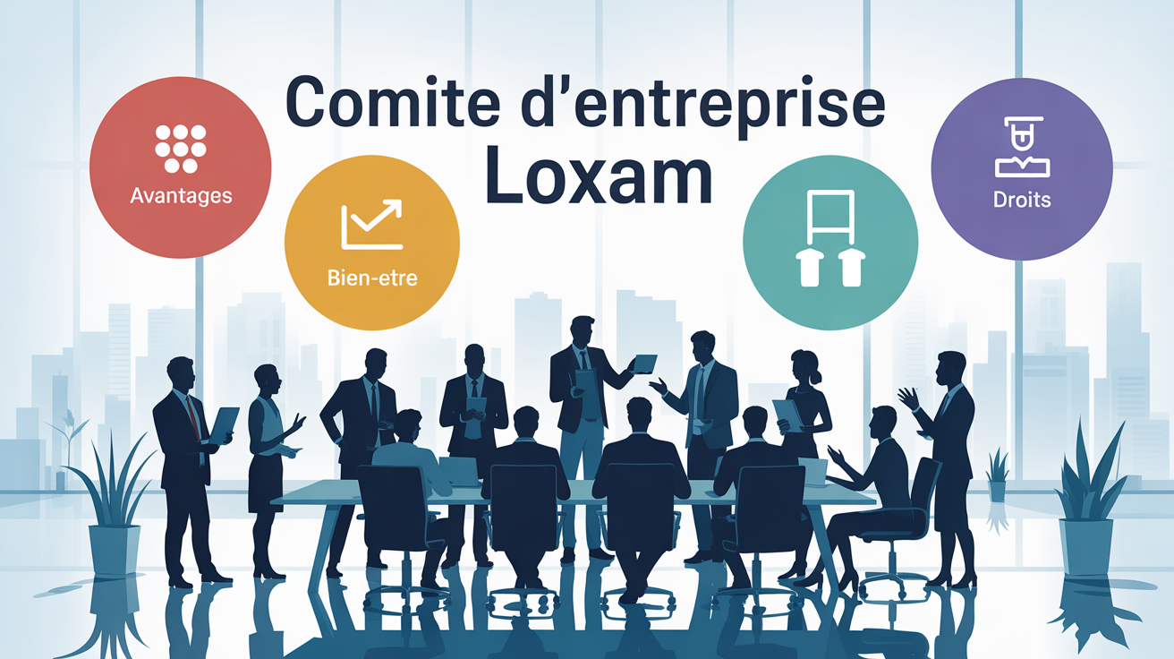 illustration comite entreprise loxam collaborateurs discussion avantages