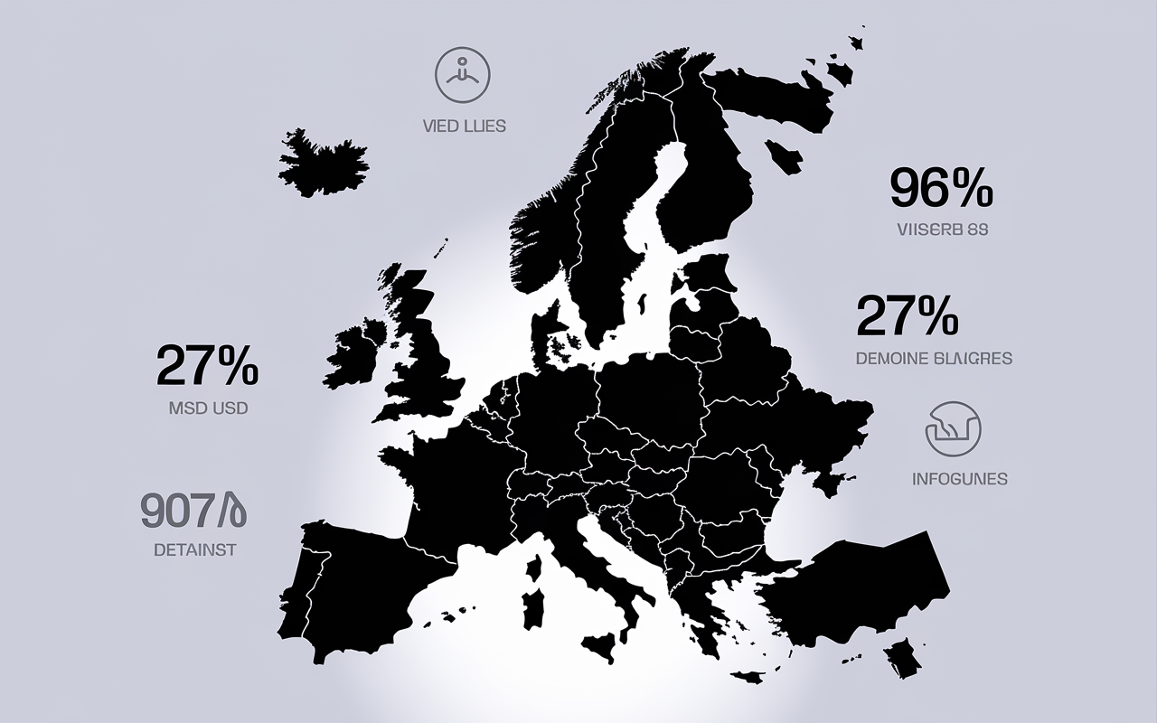 Carte Europe Developpement SaaS en Roumanie infographies 2025