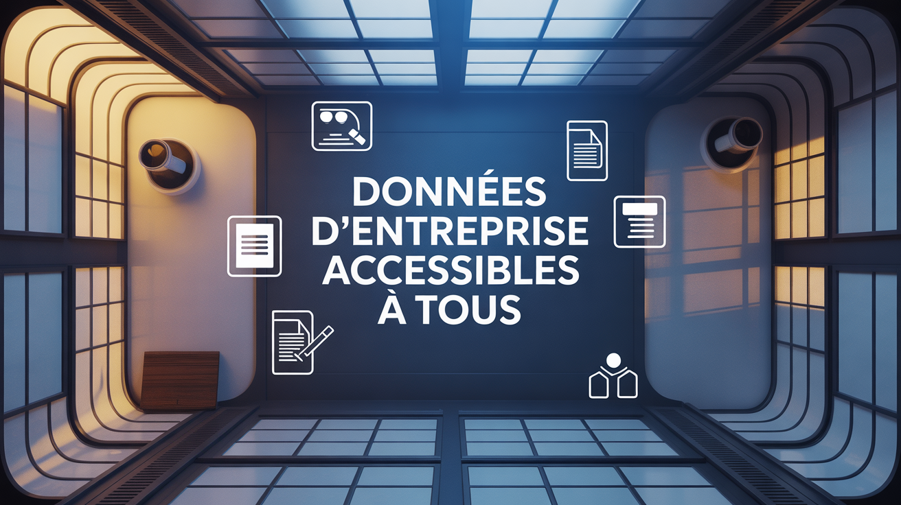 illustration donnees entreprise accessibles plateforme moderne