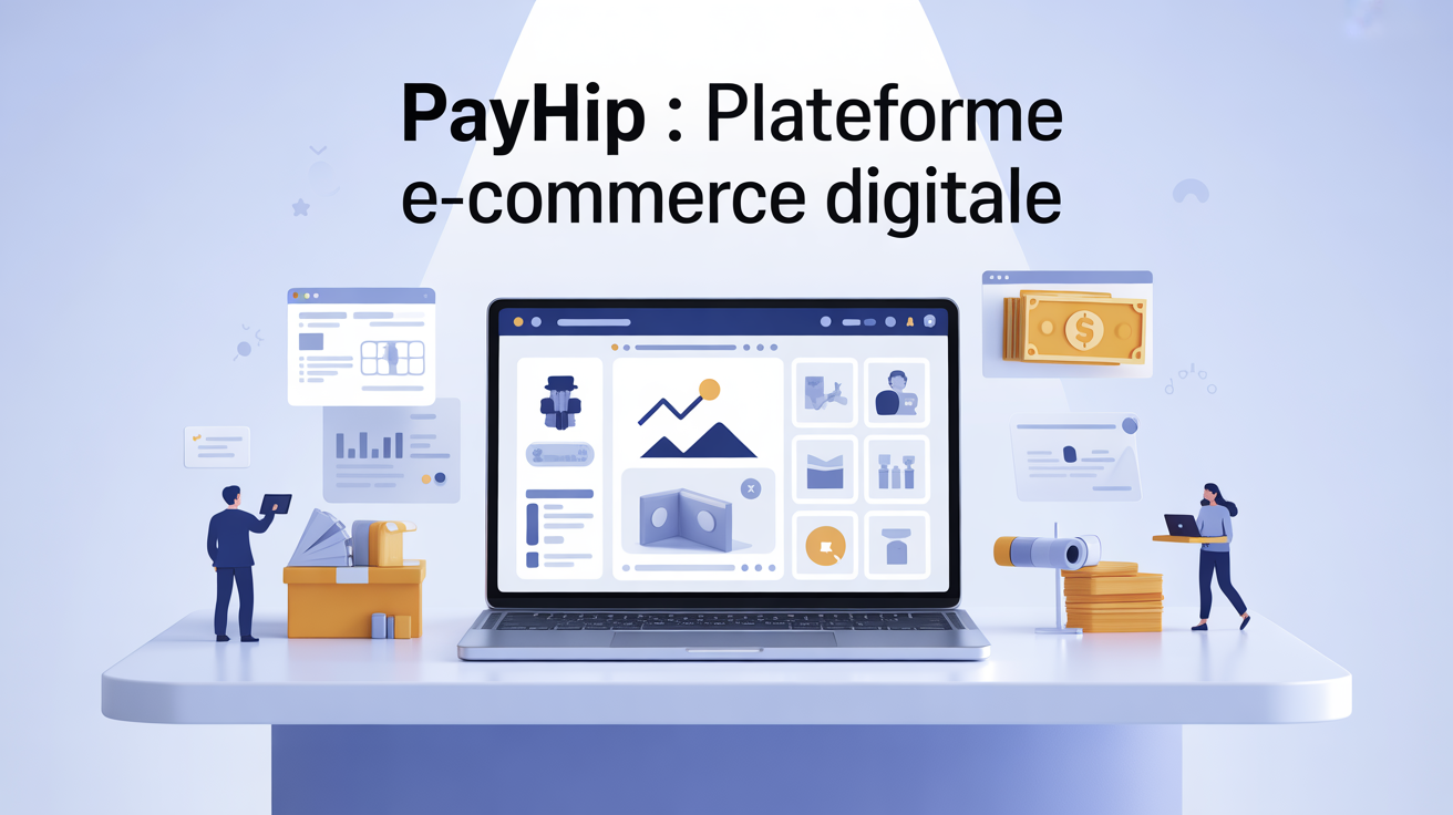 Payhip plateforme e commerce digitale visuel moderne