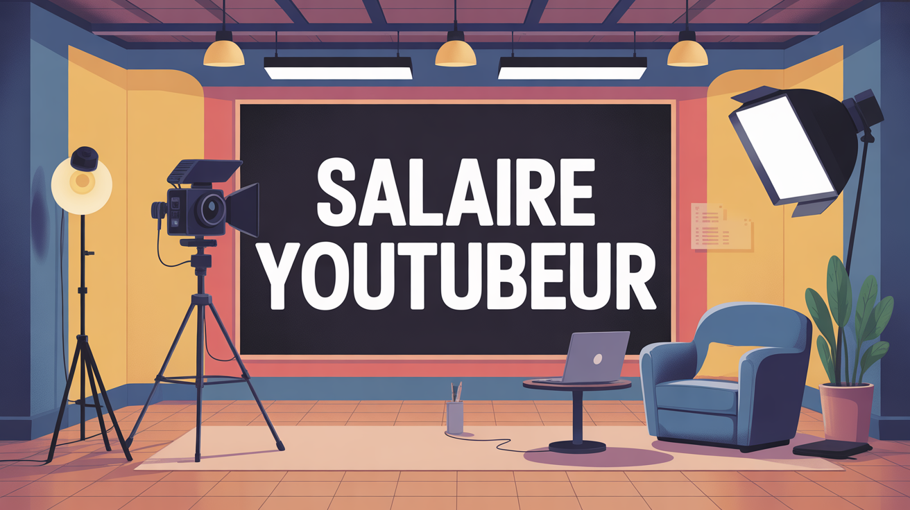 salaire youtubeur illustration studio video