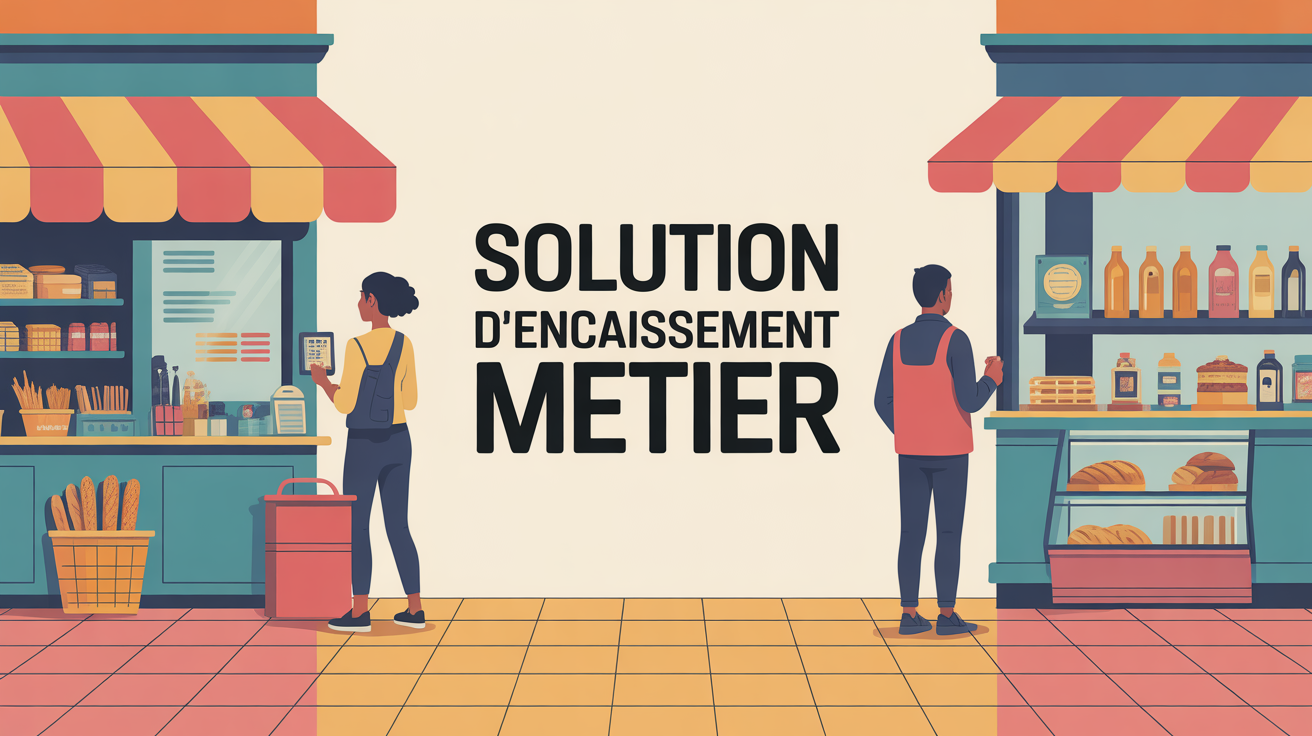 Illustration d une solution d encaissement metier moderne en commerce de proximite