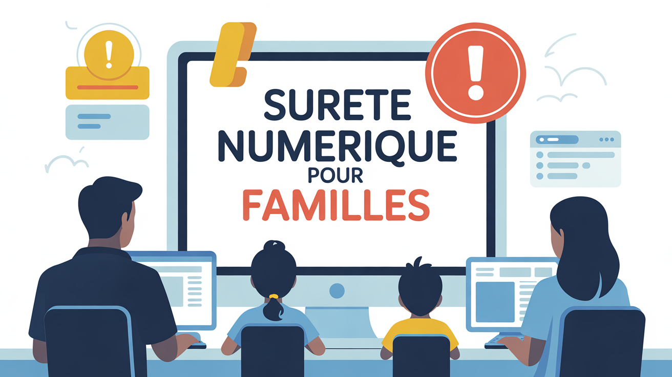 Surete numerique familles rentree ecole illustration