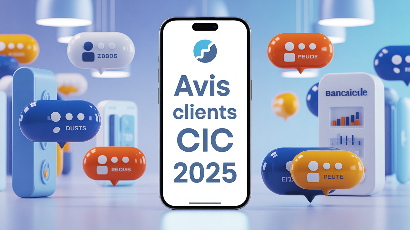 avis clients cic 2025 illustration smartphone et agence bulle avis
