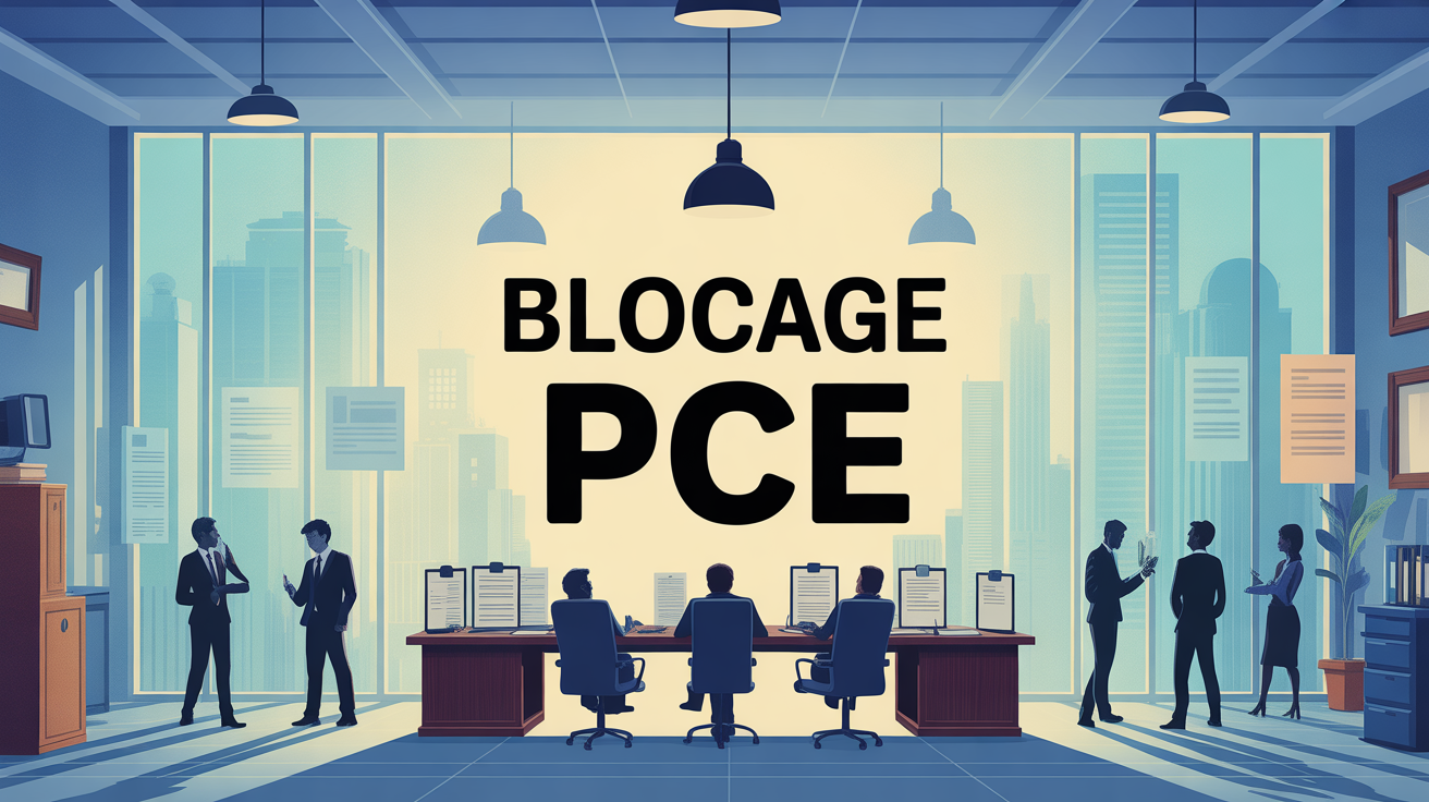 Scène blocage PCE banque fonds inaccessibles
