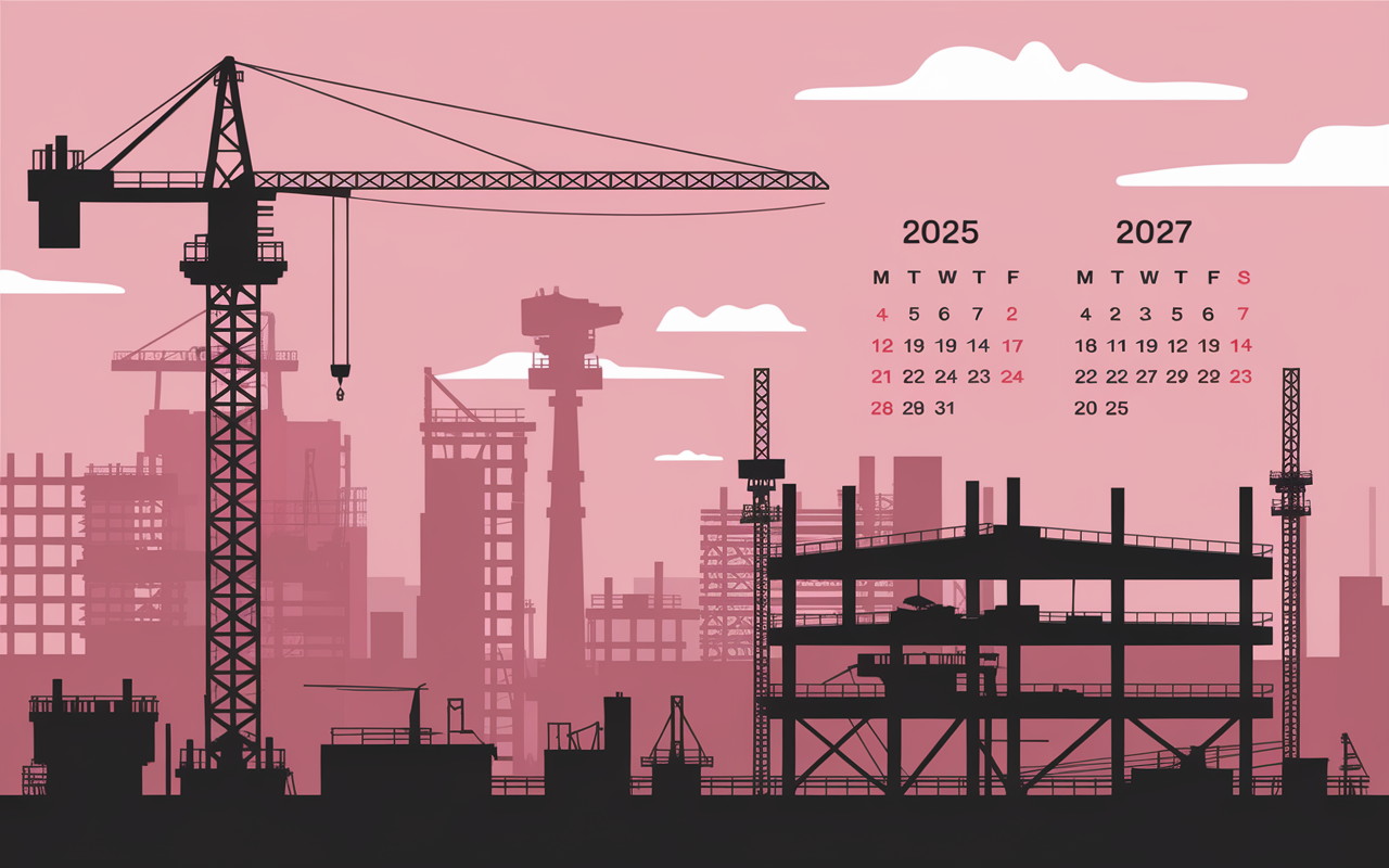 Illustration chantier Longlaville calendrier Carbios recyclage plastique