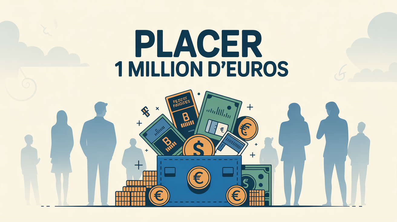 Coffre-fort ouvert avec billets, lingots et graphiques, choix patrimoniaux en fond