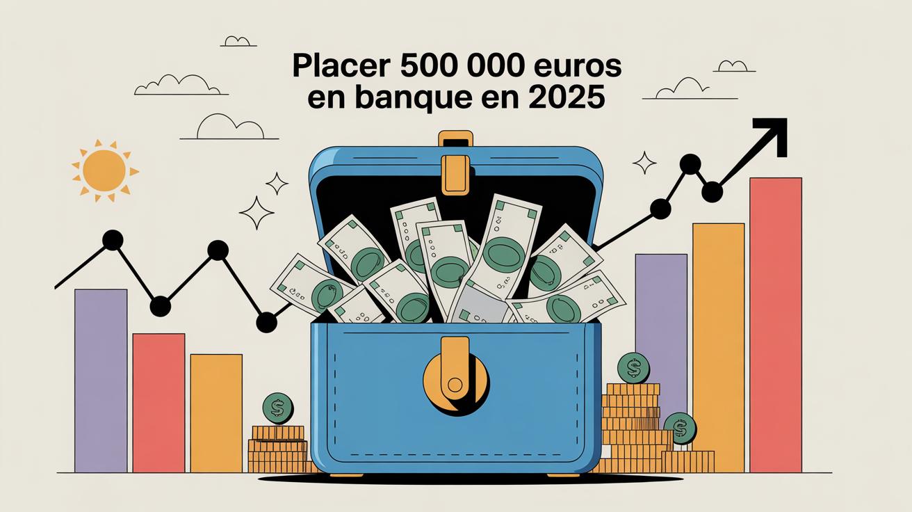 Coffre-fort billets graphiques financiers placer 500 000 euros banque 2025