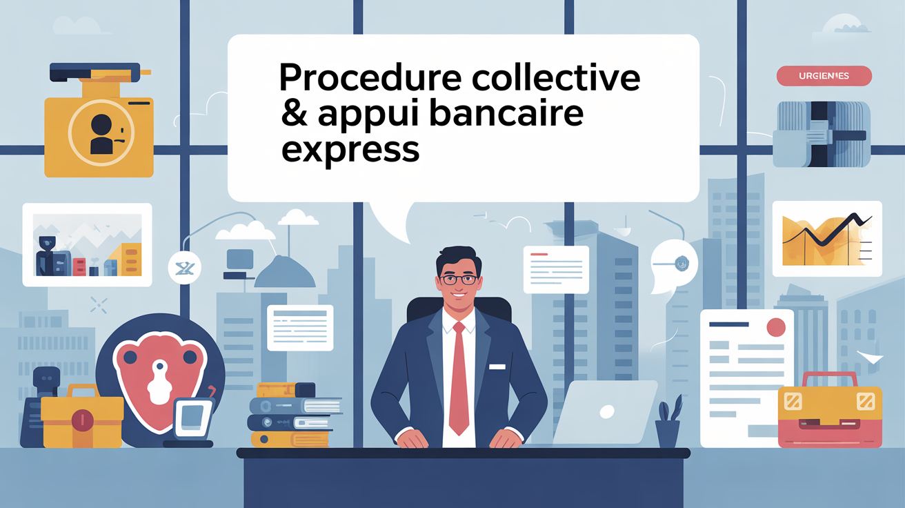 Illustration dirigeant urgence bancaire procedure collective