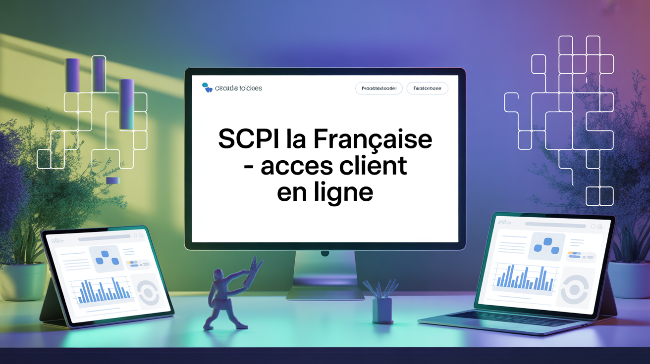 Espace client SCPI La Française sécurisé sur tablette et ordinateur