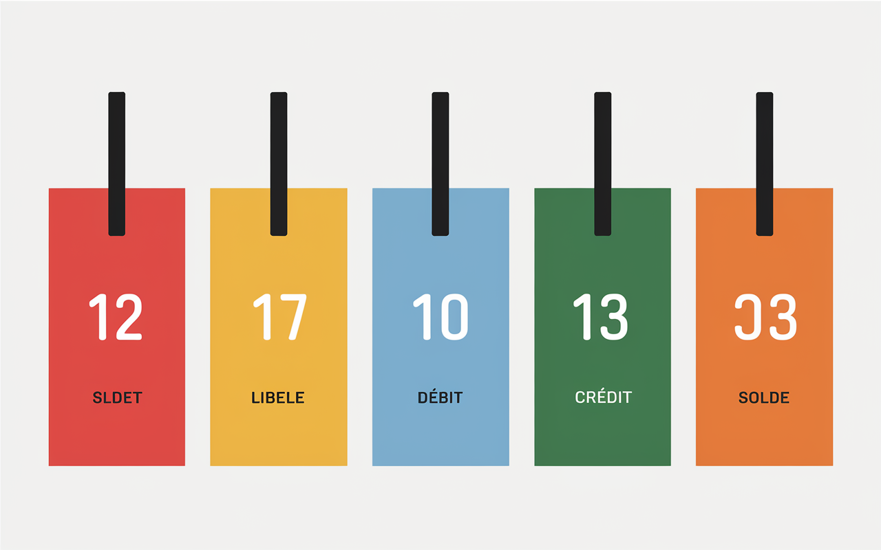Exemple tableau balance comptable cinq colonnes