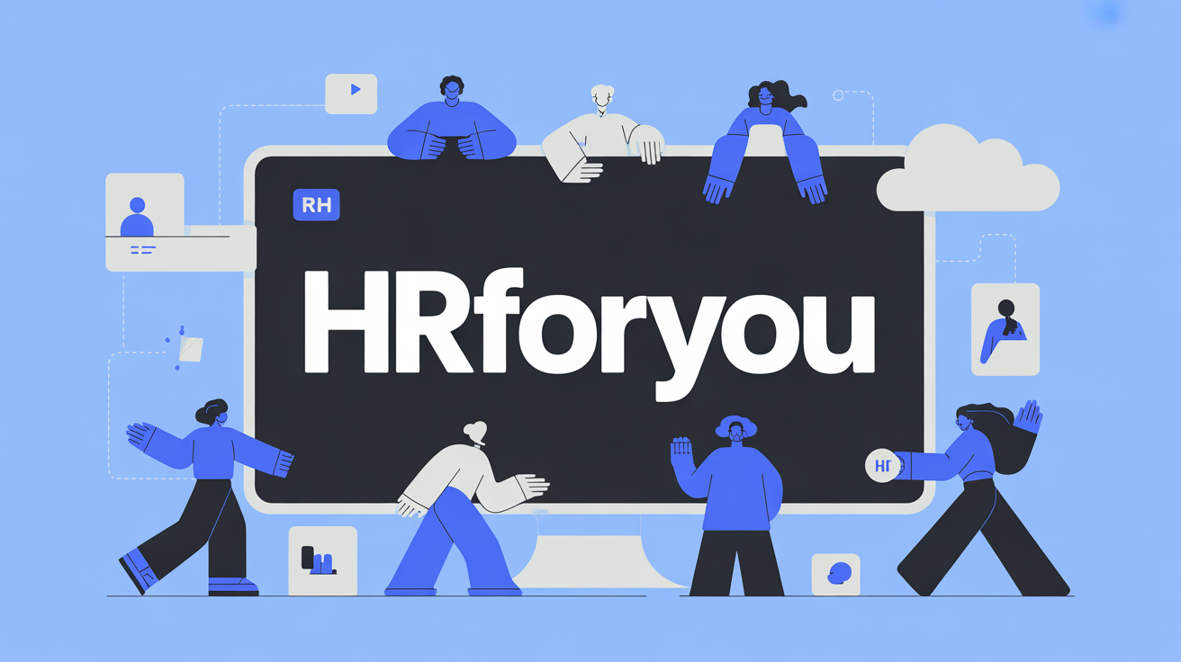 Tableau de bord HRforYou digital silhouettes fond bleu