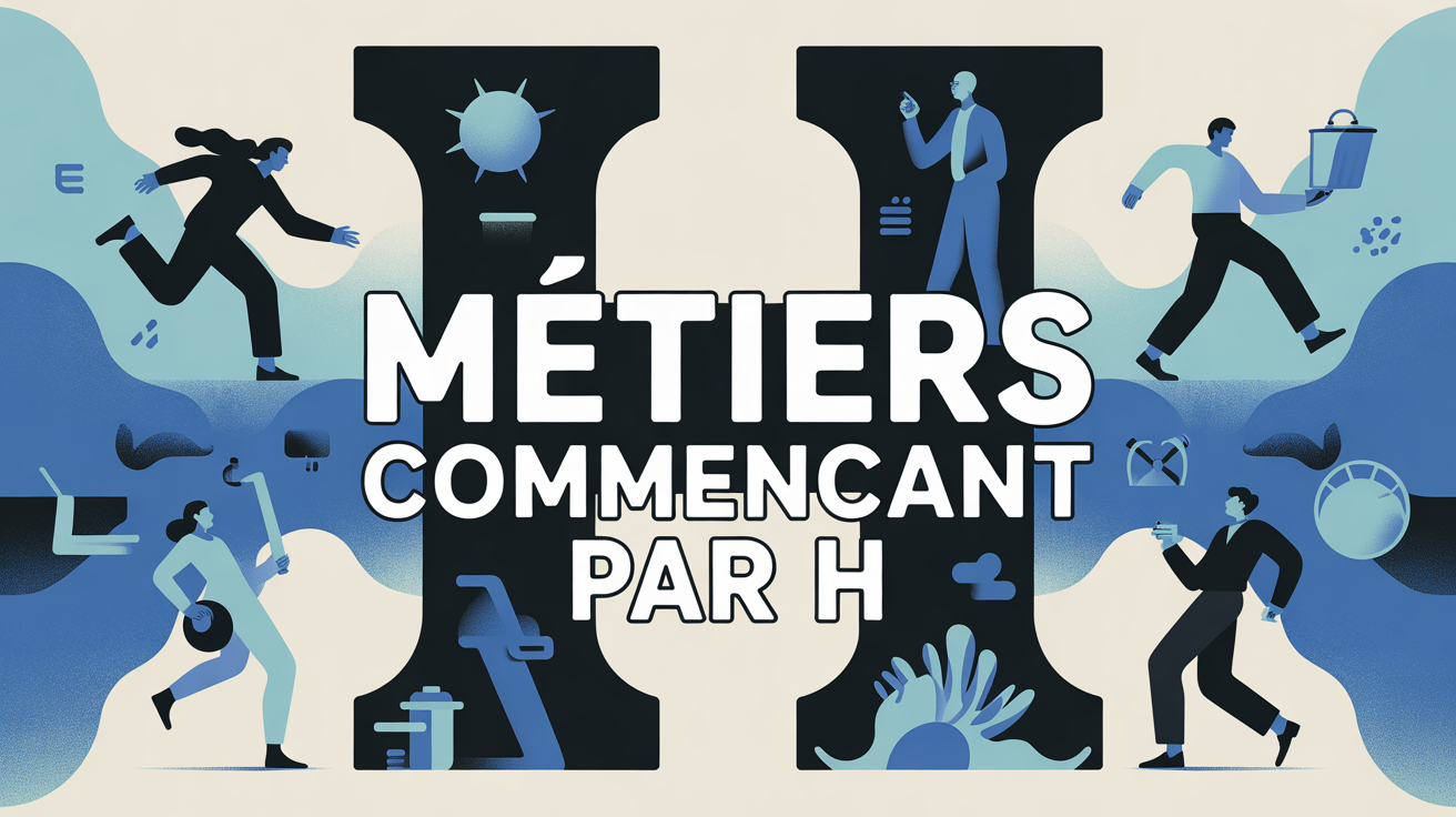 Illustration metiers commencant par H centrale secteurs divers