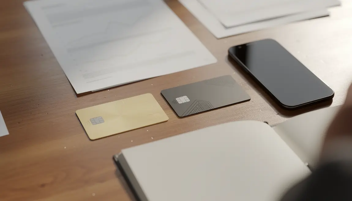 Cartes bancaires Gold et Black côte à côte