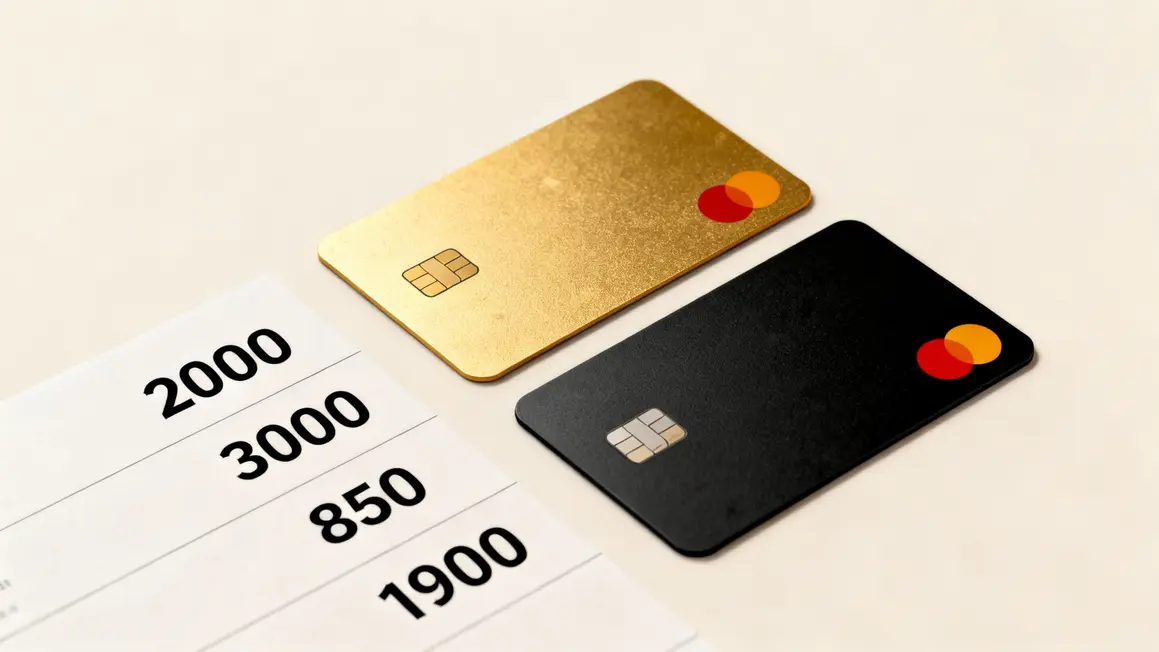 Cartes Gold Black tableau différenciation