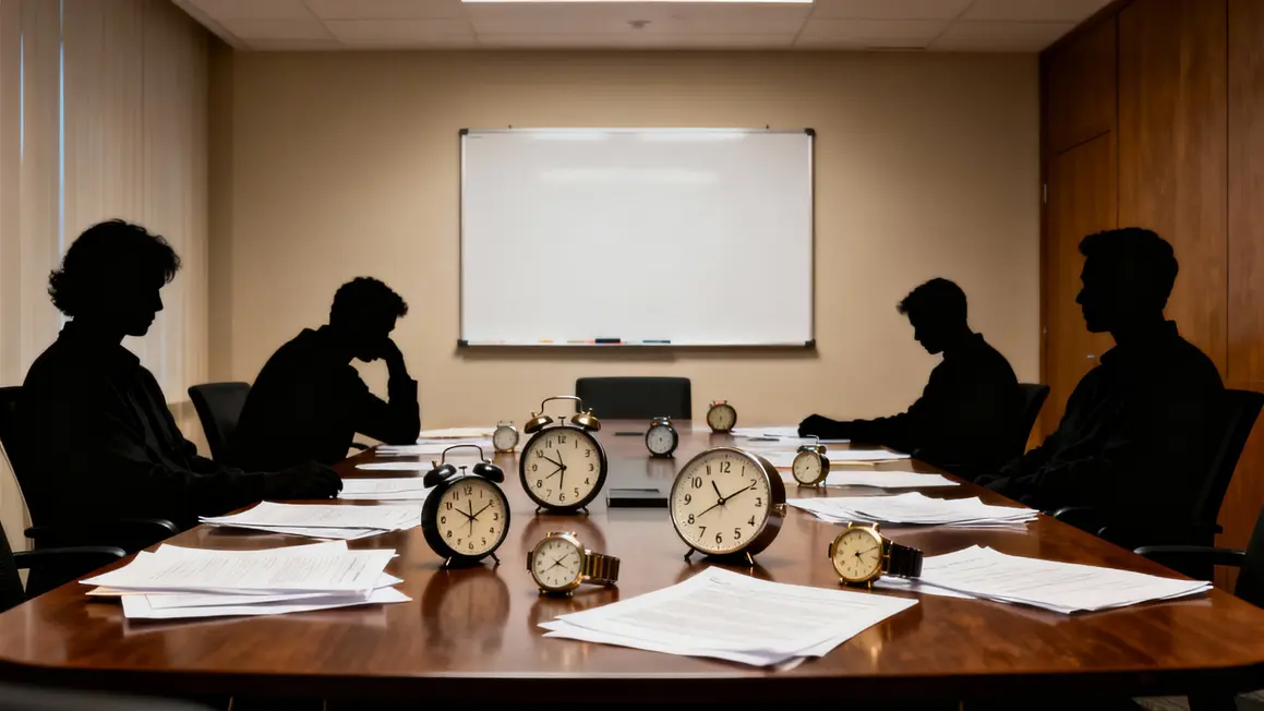 salle réunion horloges collaborateurs lassitude productivité