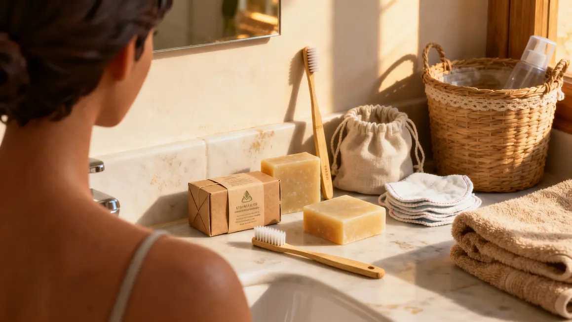 Salle de bain zéro déchet savons solides et bambou