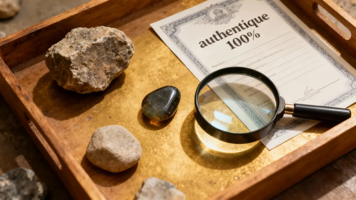Vraies pierres naturelles examinees loupe et certificat