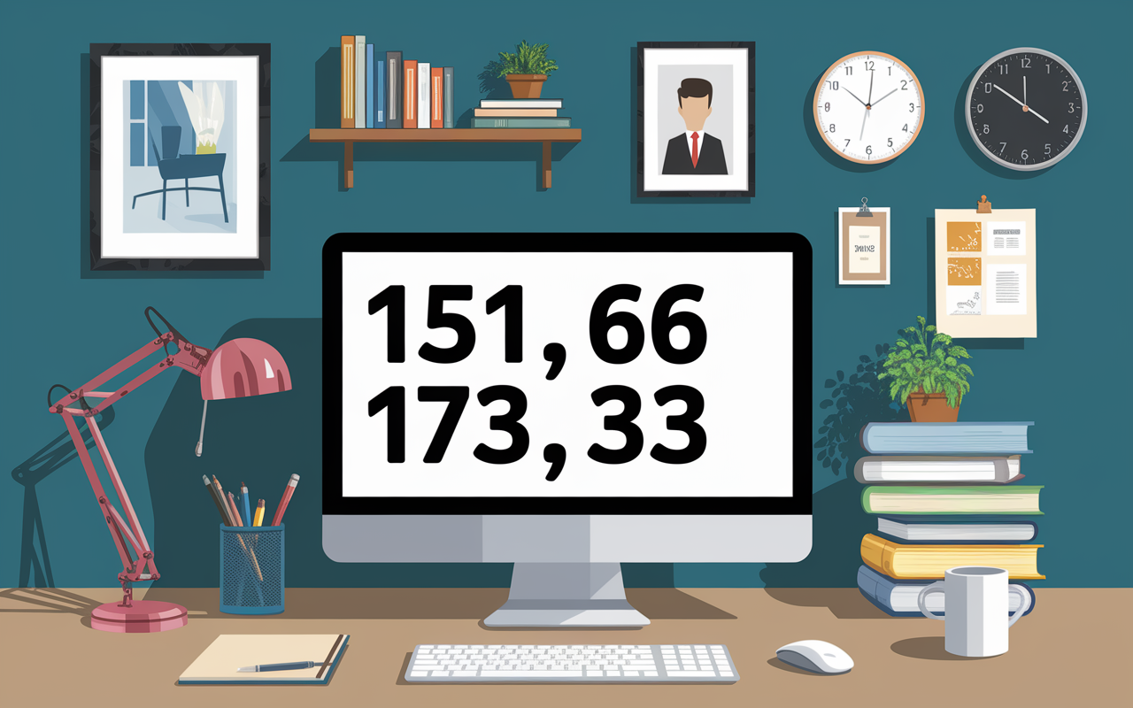 Calcul heure de travail chiffres 151.67 138.67 173.33