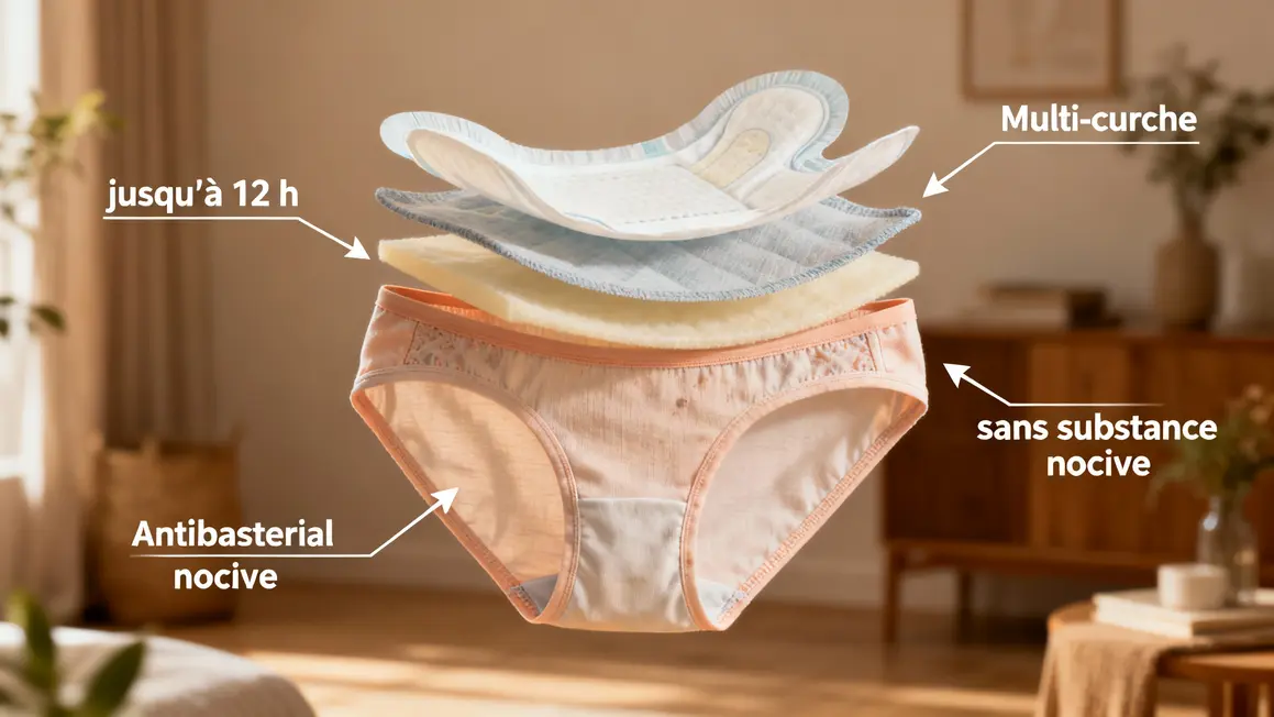 schema culotte menstruelle multicouche absorption sans substance nocive