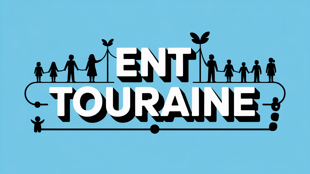 illustration portail ent touraine sur fond bleu clair