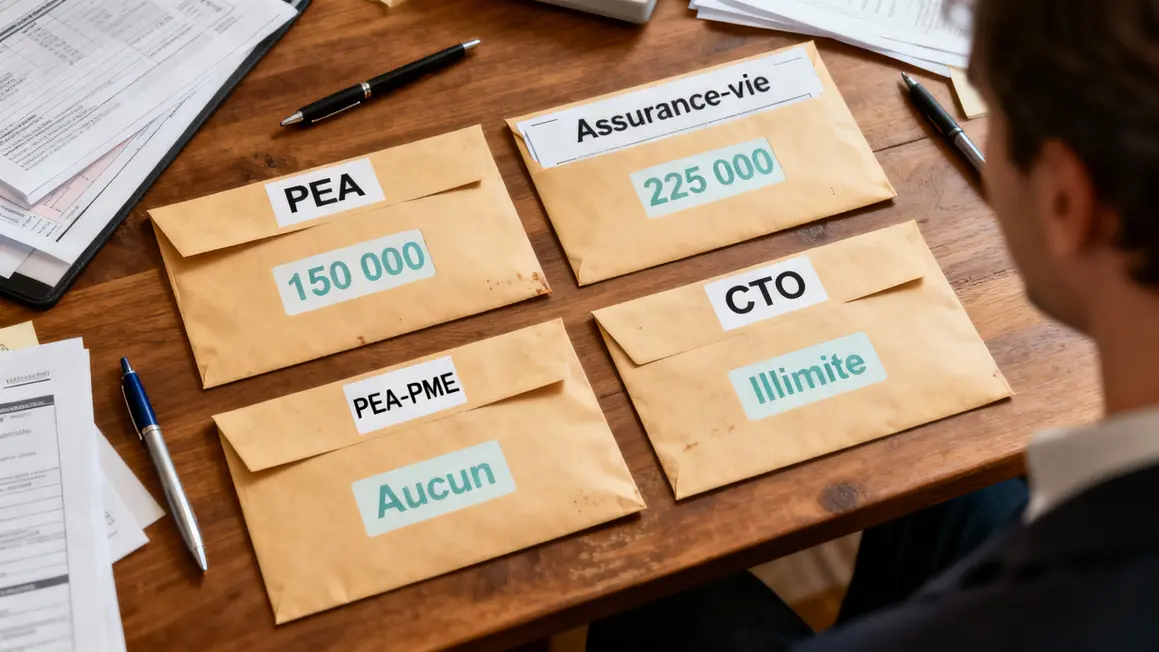 Tableau enveloppes fiscales PEA Assurance-vie investir bourse 2026