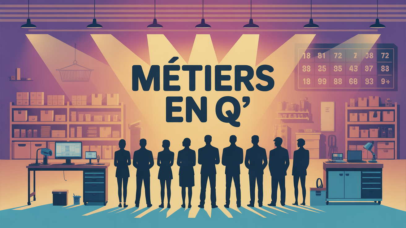 metier en q groupe silhouettes en magasin