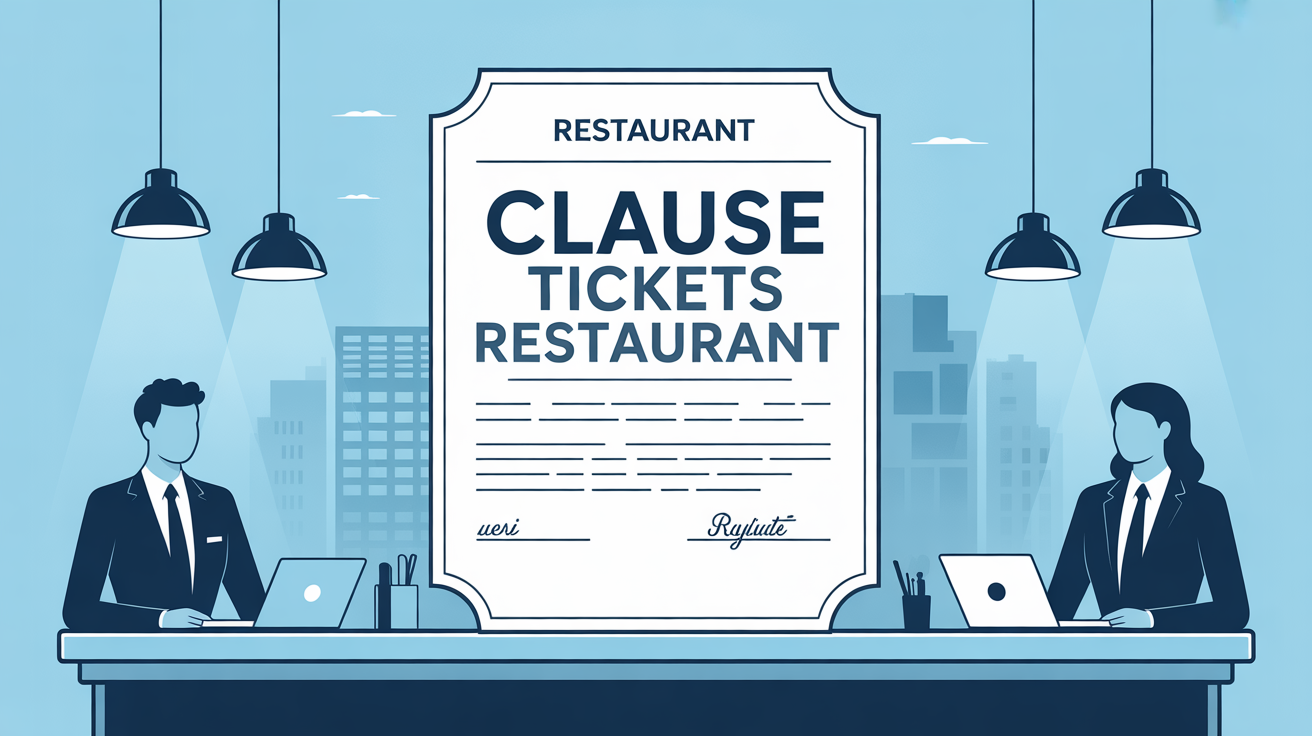 modèle clause ticket restaurant dans le contrat de travail illustration administrative