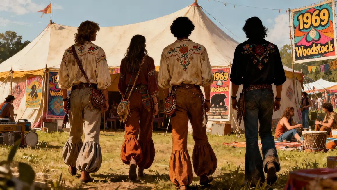 mode hippie vintage origines festival woodstock