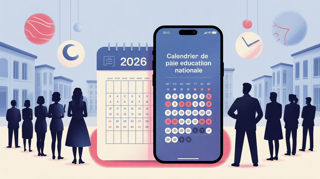 calendrier 2026 paye education nationale smartphone