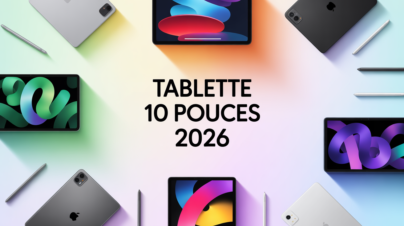 Vue dessus comparatif tablette 10 pouces 2026
