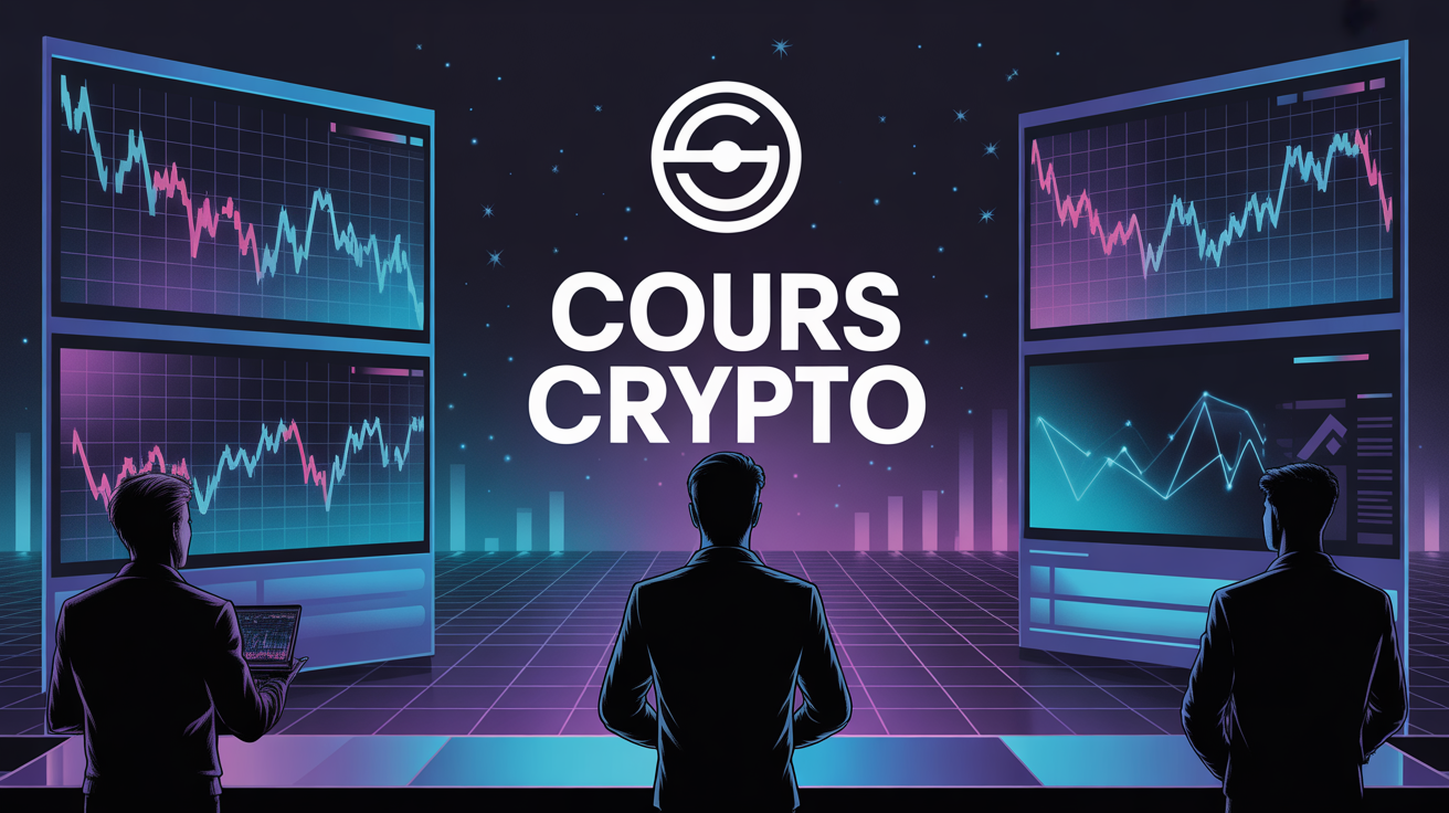 Vue schematique cours des crypto en temps reel