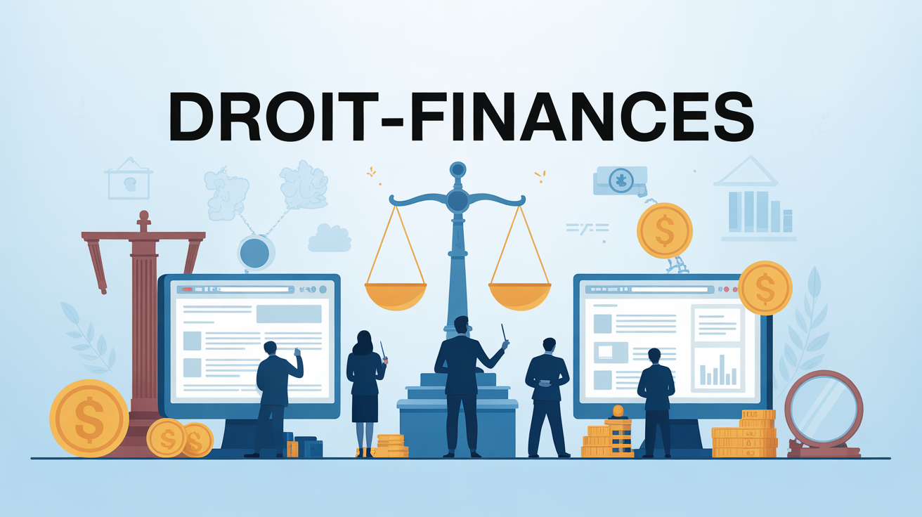 Forum droit et finance illustration stylisee