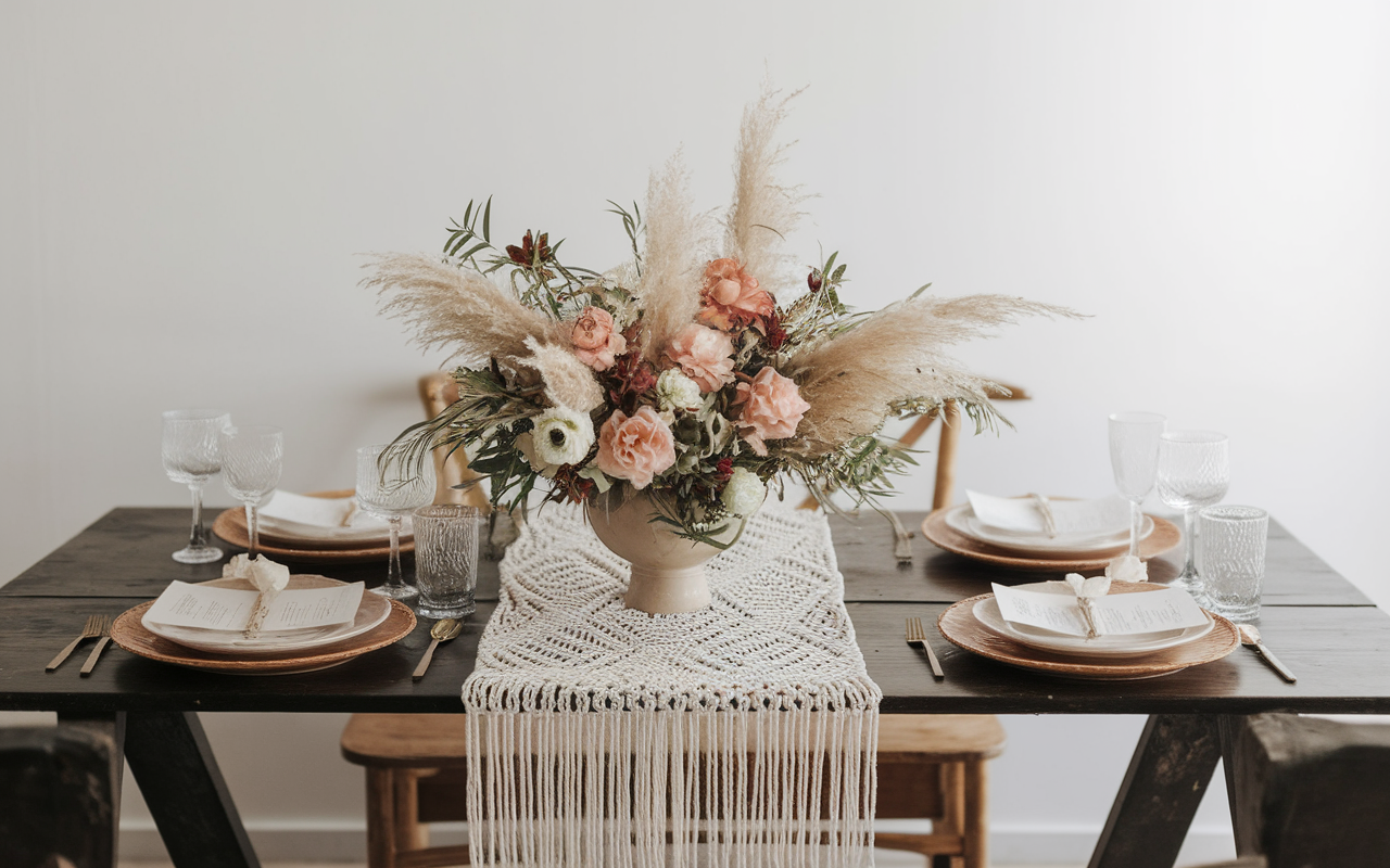 tendances decos de mariage boheme chic pastel