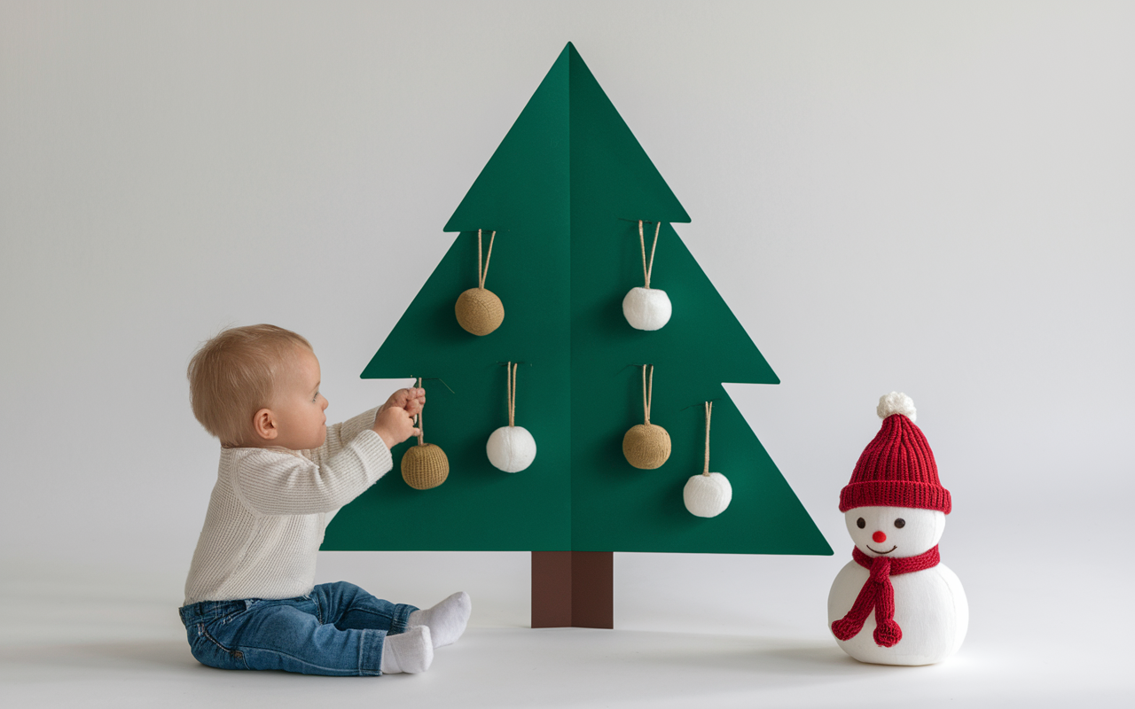 bricolage de noël pour petit de 2 ans collage gommettes sapin