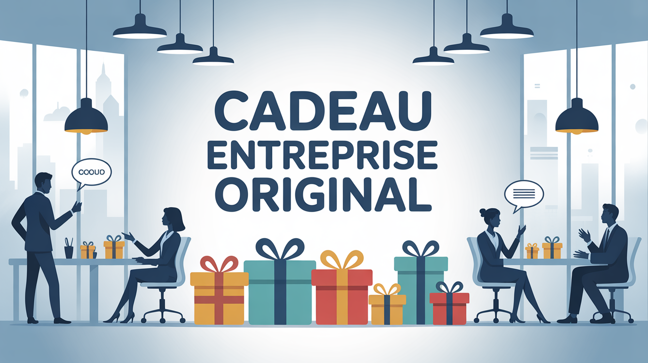 cadeau entreprise original sur bureau stylisé personnages professionnels