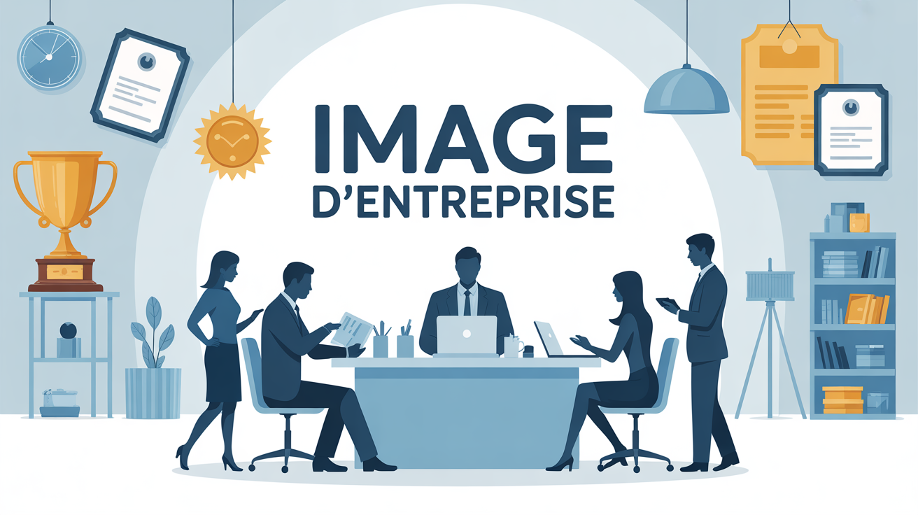 Scène entreprise image crédible autour bureau