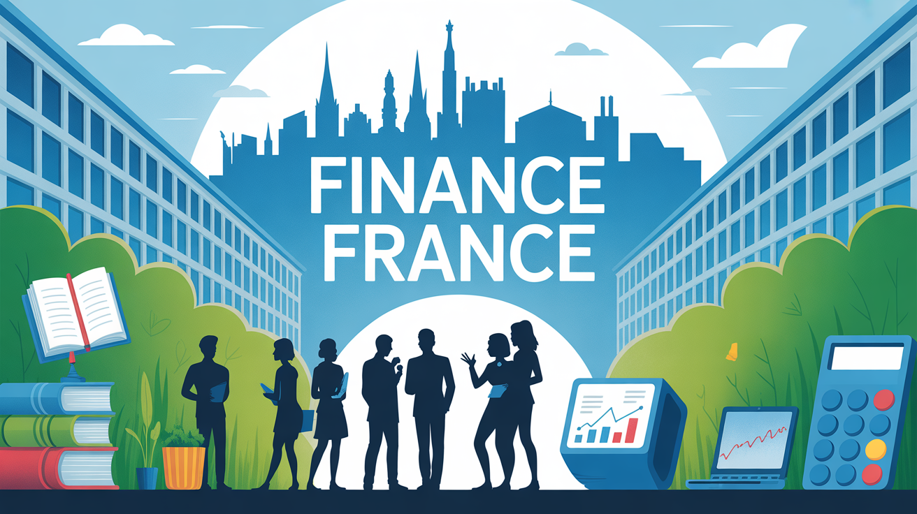 etude en finance campus France illustration moderne