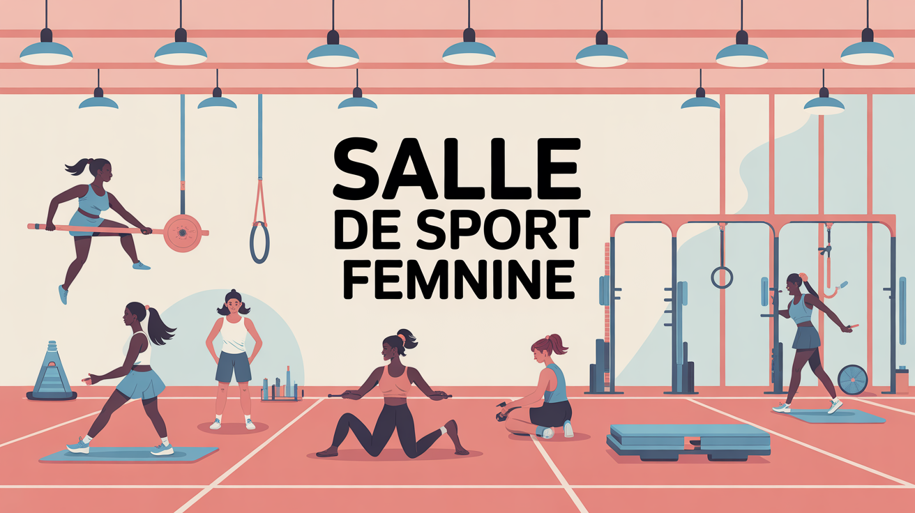 Femme salle de sport en activité design moderne