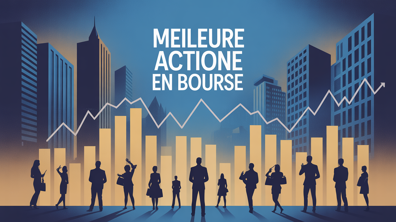 meilleur action bourse stylisé graphique montant