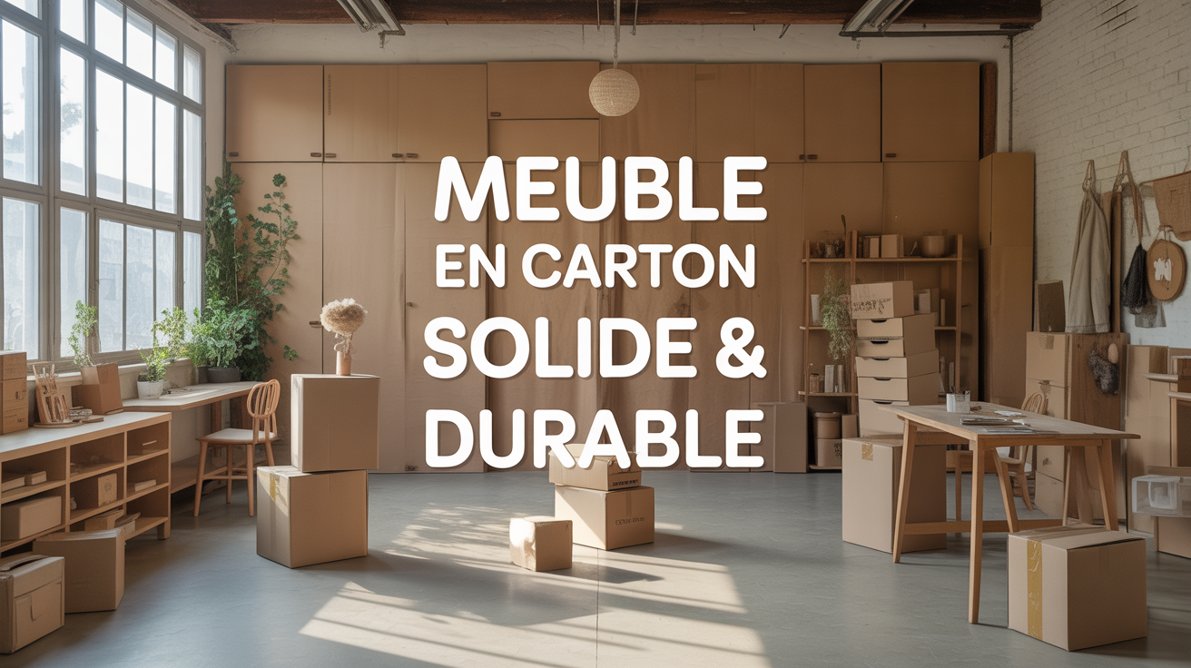 meuble en carton fabrication atelier solide durable