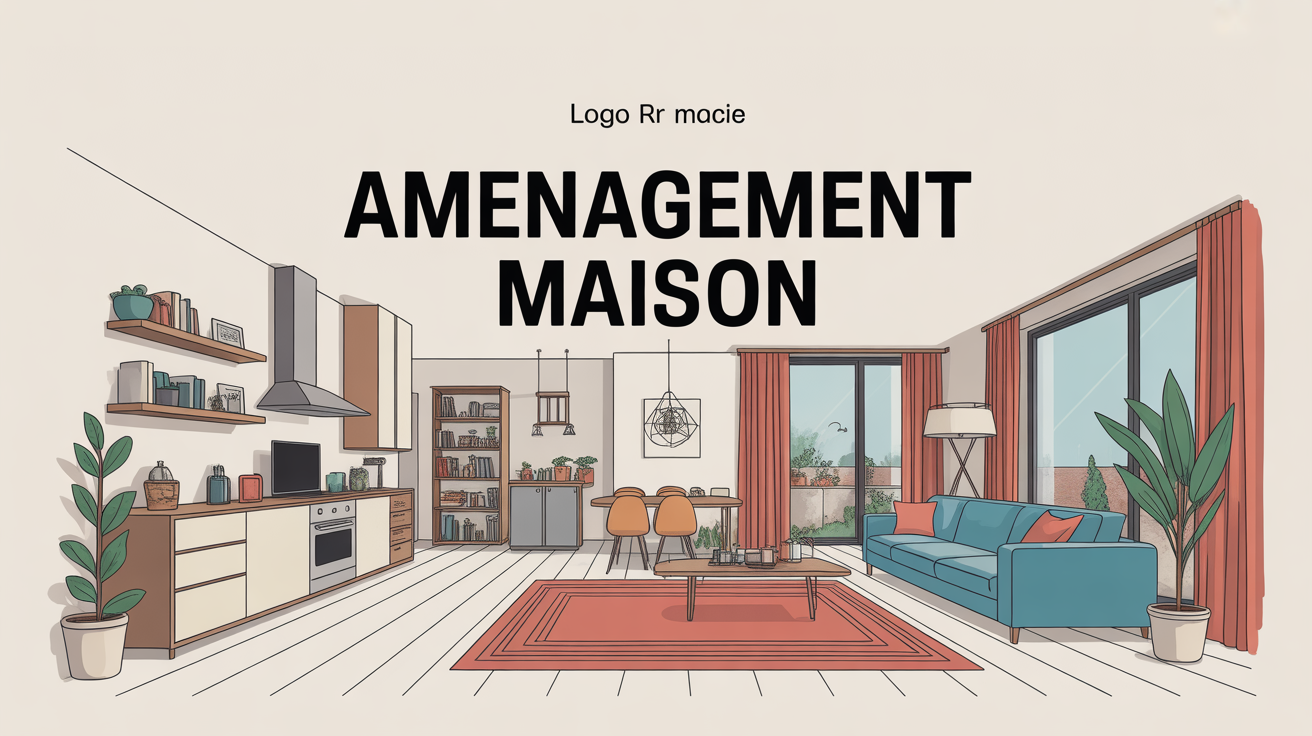 mon amenagement maison illustration organisation pieces