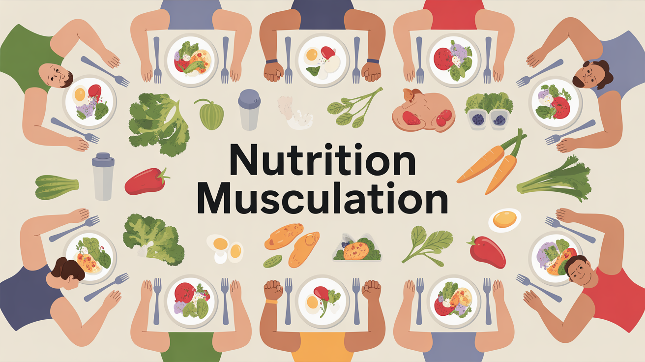 table repas équilibrée nutrition pour la musculation