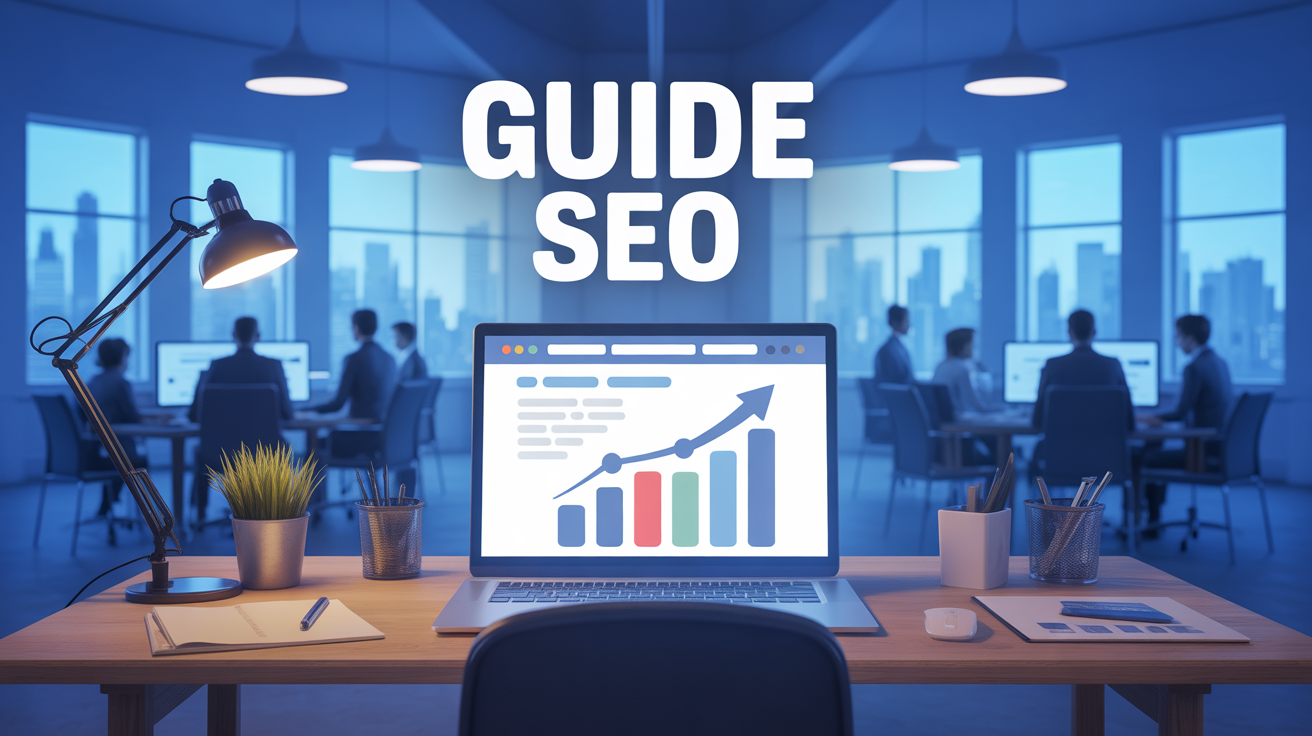 seo guide graphique croissance ordinateur